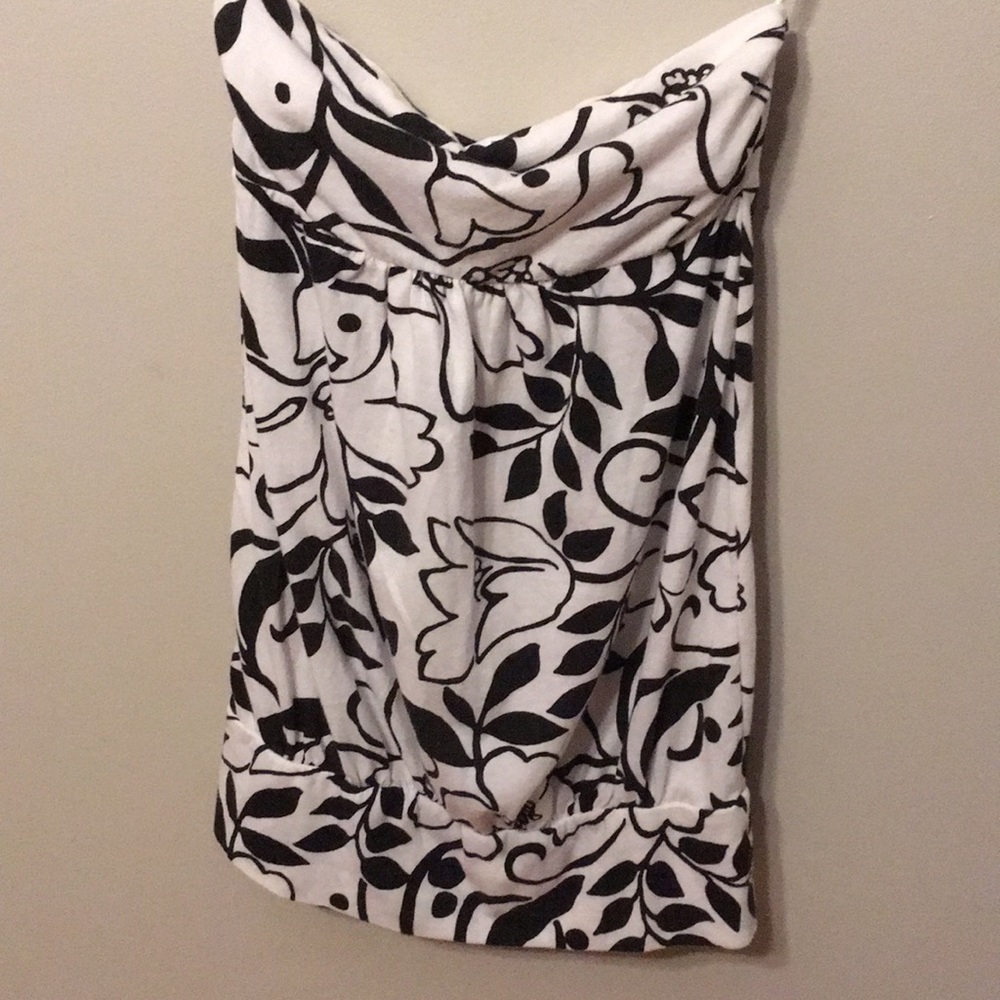 American Eagle Floral strapless top